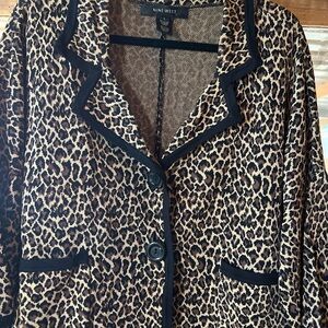 Nine West Animal Print Jacket with Black Accents